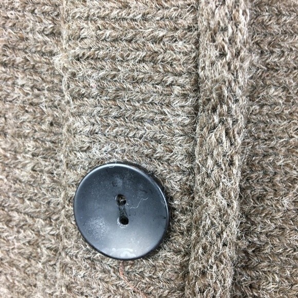 Peppe Peluso Brown Knit Hoody Hood Button Sweater S - Picture 5 of 7